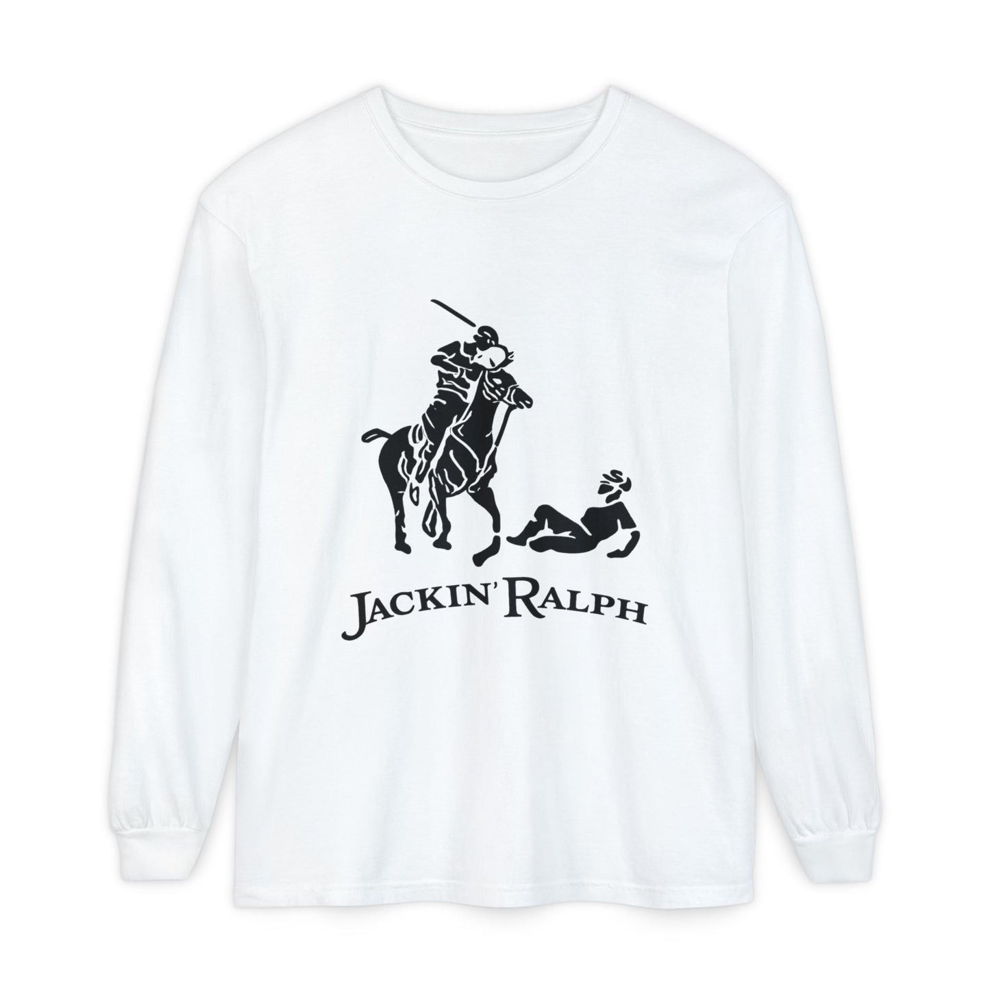 Garment-dyed Long Sleeve T-Shirt (Printed)
