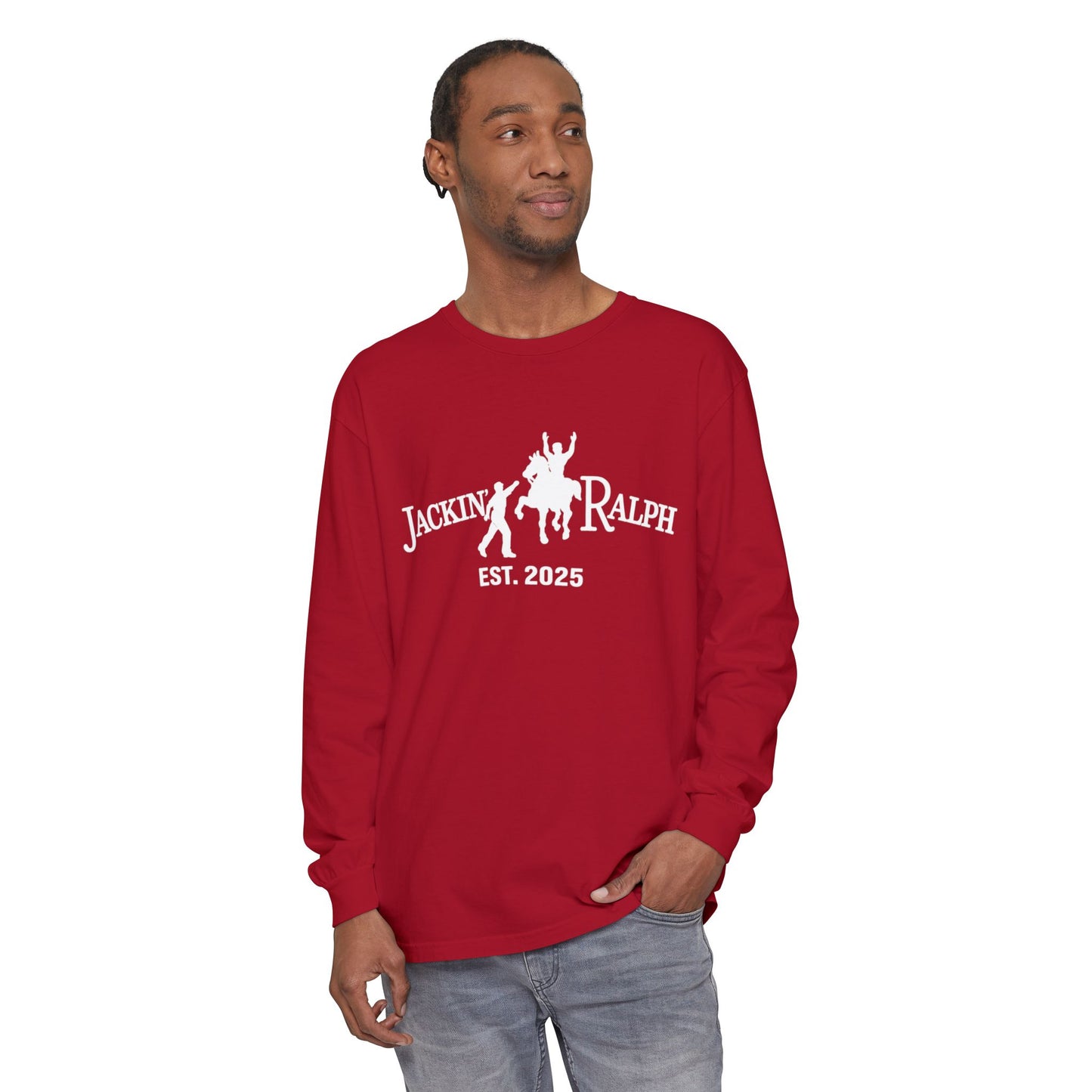 Garment-dyed Long Sleeve T-Shirt (Printed)