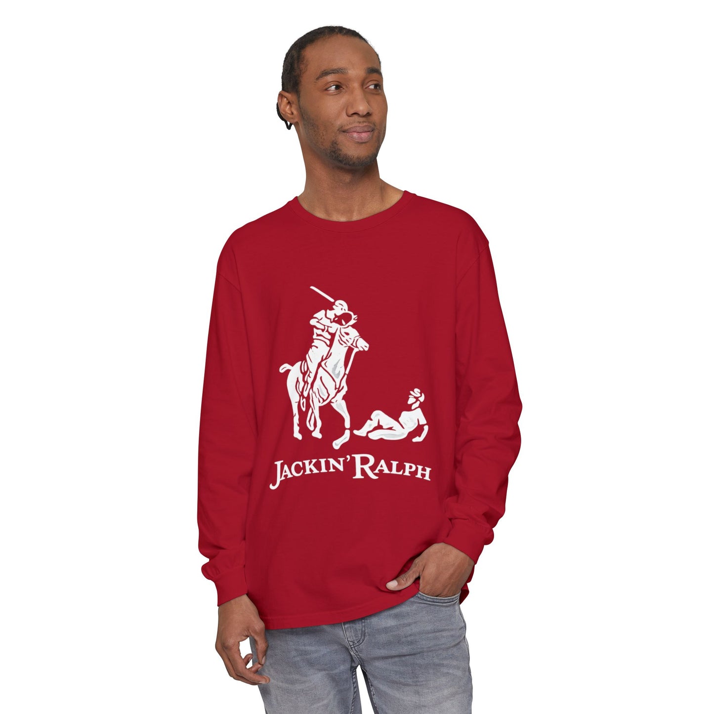 Garment-dyed Long Sleeve T-Shirt (Printed)