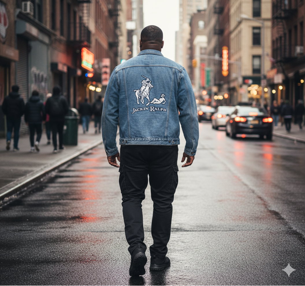 Men's Denim Jacket (Printed)