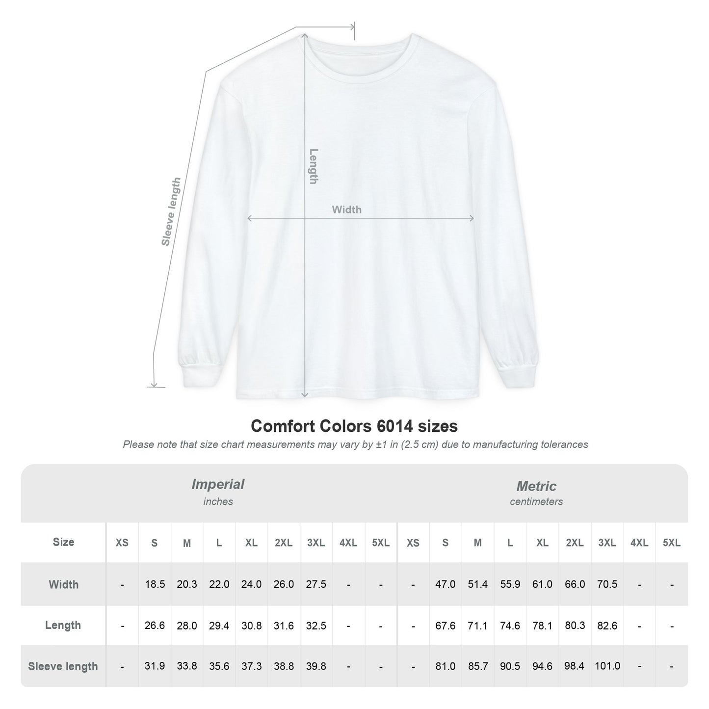 Garment-dyed Long Sleeve T-Shirt (Printed)