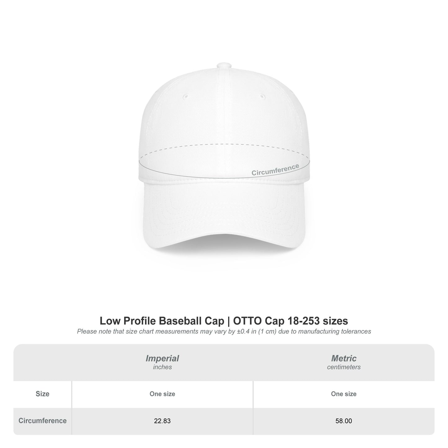 Low Profile Baseball Cap (Printed)